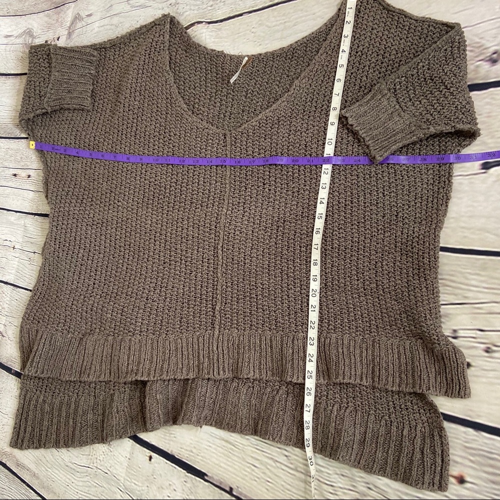 Free people oversized sweater gray shortsleeved - Picture 4 of 8